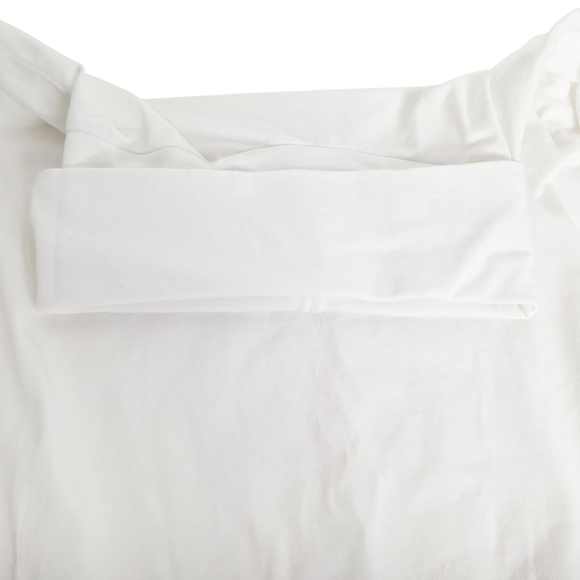 The TALBOTS Tee Petite Large White Cotton Blend Long‎ Sleeve Turtleneck - Picture 6 of 15